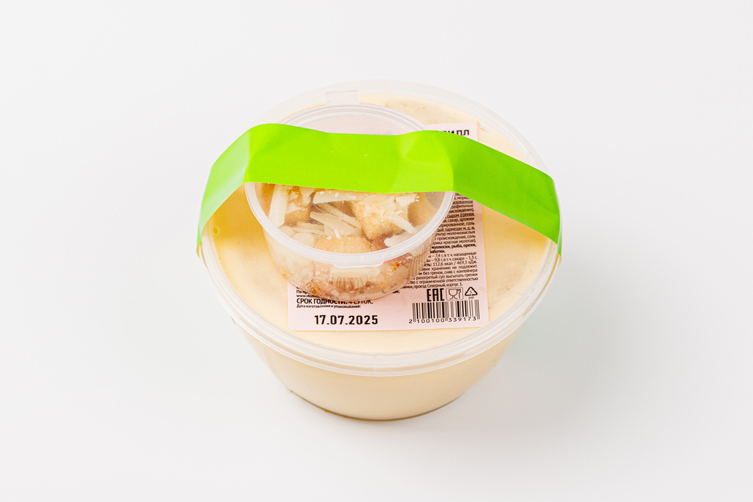 

Суп-пюре ВкусВилл Сырный с гренками 260 г