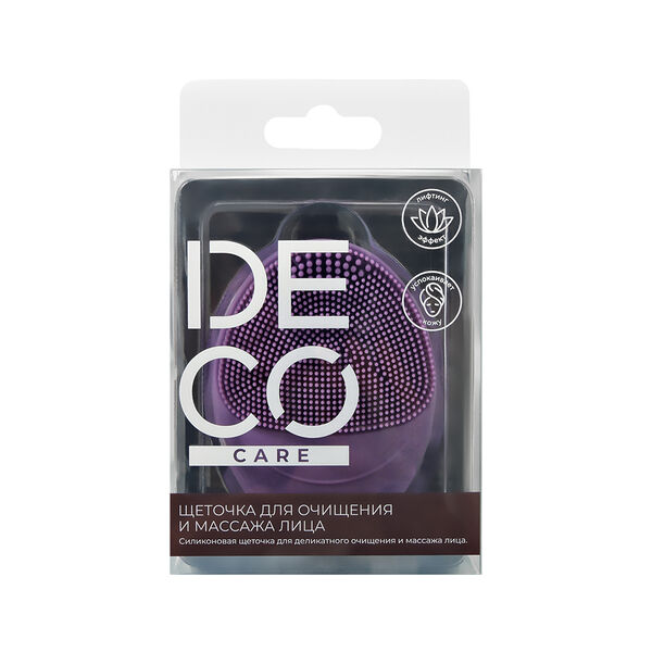Щеточка для очищения и массажа лица Deco Care силиконовая