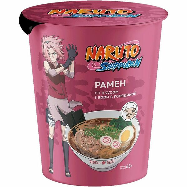 Лапша Naruto Shippuden рамен карри с говядиной 65 г