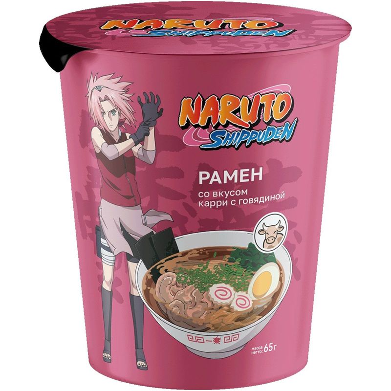 

Лапша Naruto Shippuden рамен карри с говядиной 65 г