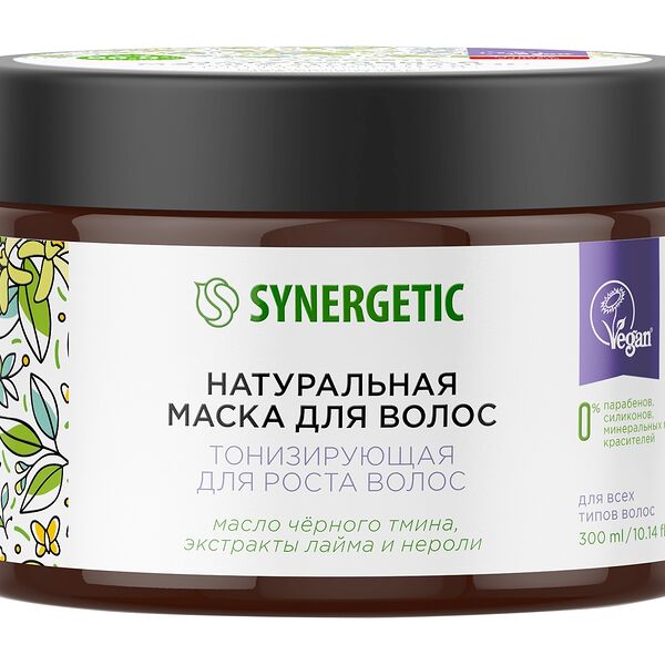 Маска для волос Synergetic Тонизирующая для роста волос 300 мл