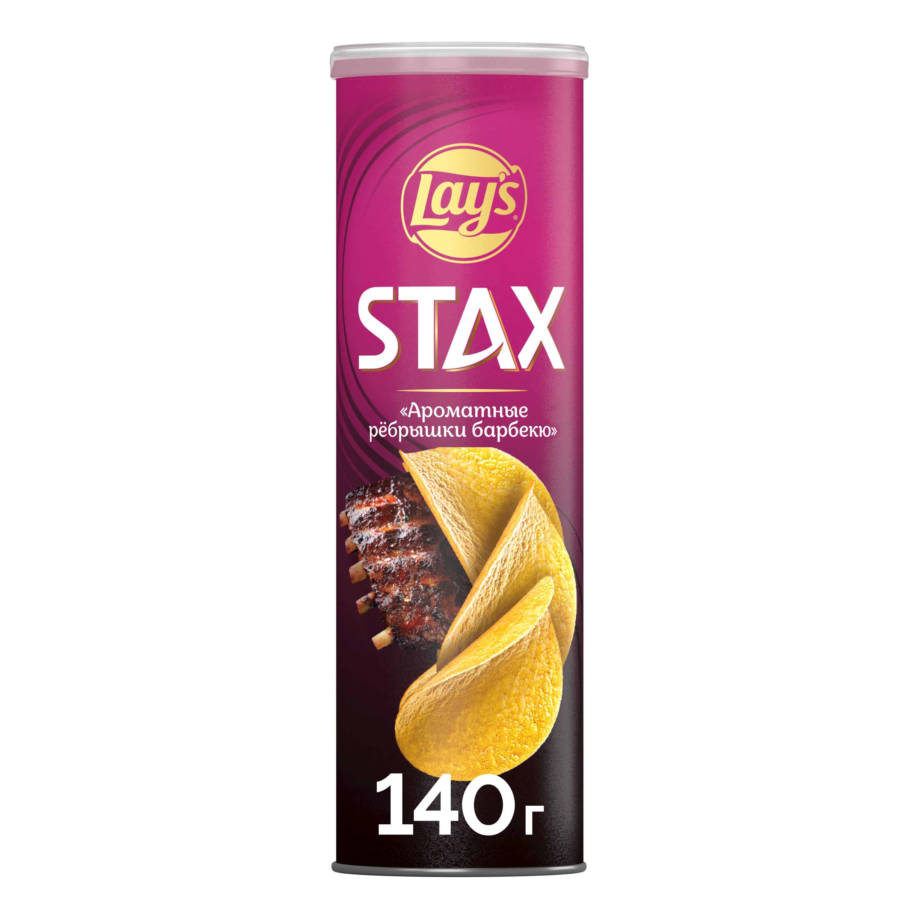 

Чипсы картофельные Lay's Stax Ребрышки барбекю 140 г