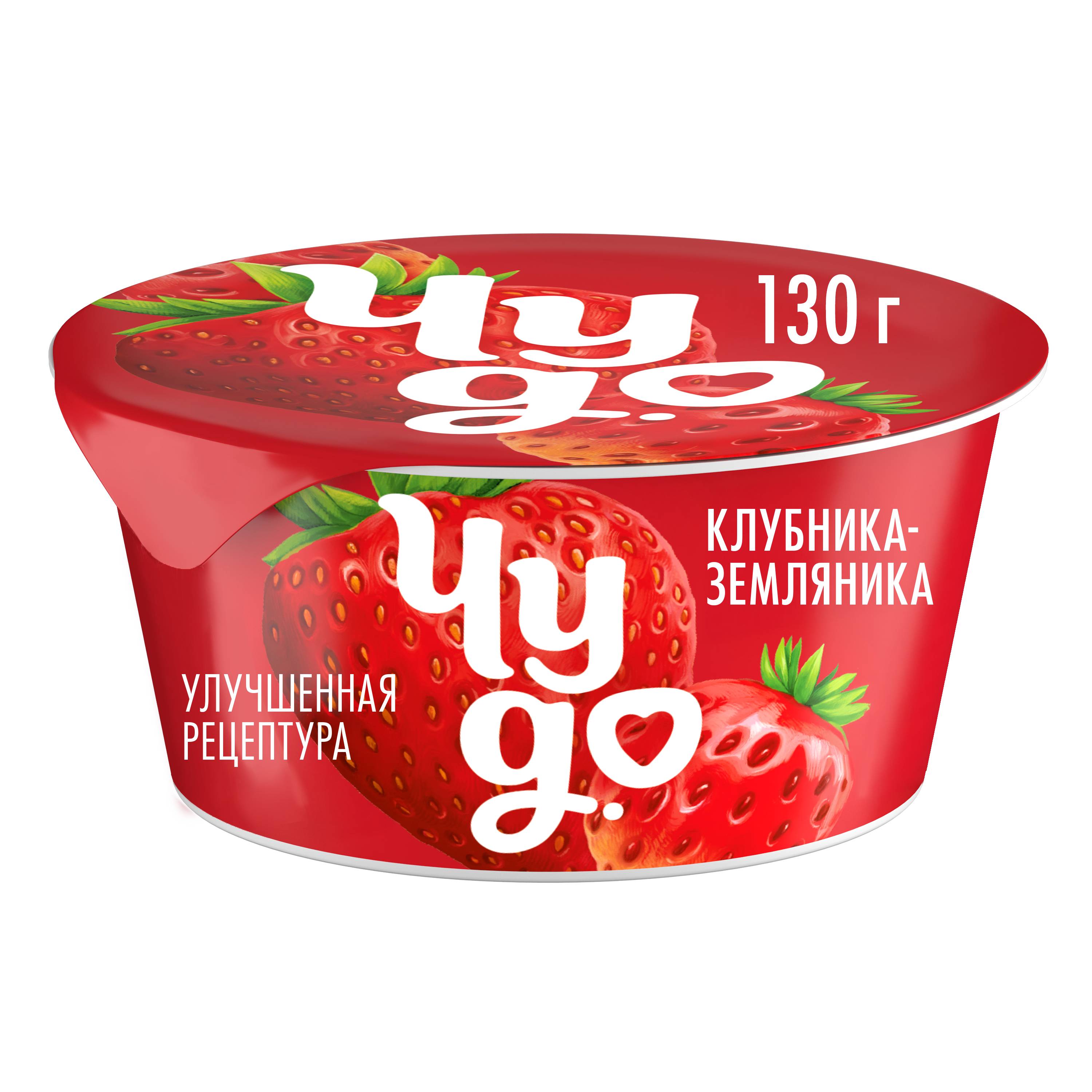 

Густой йогурт Чудо со вкусом Клубника-земляника 2% 130 г