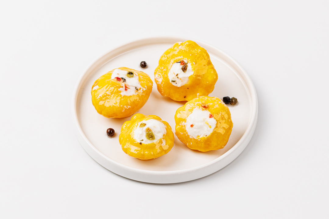 

Антипасти ВкусВилл патиссоны с мягким сыром 150 г