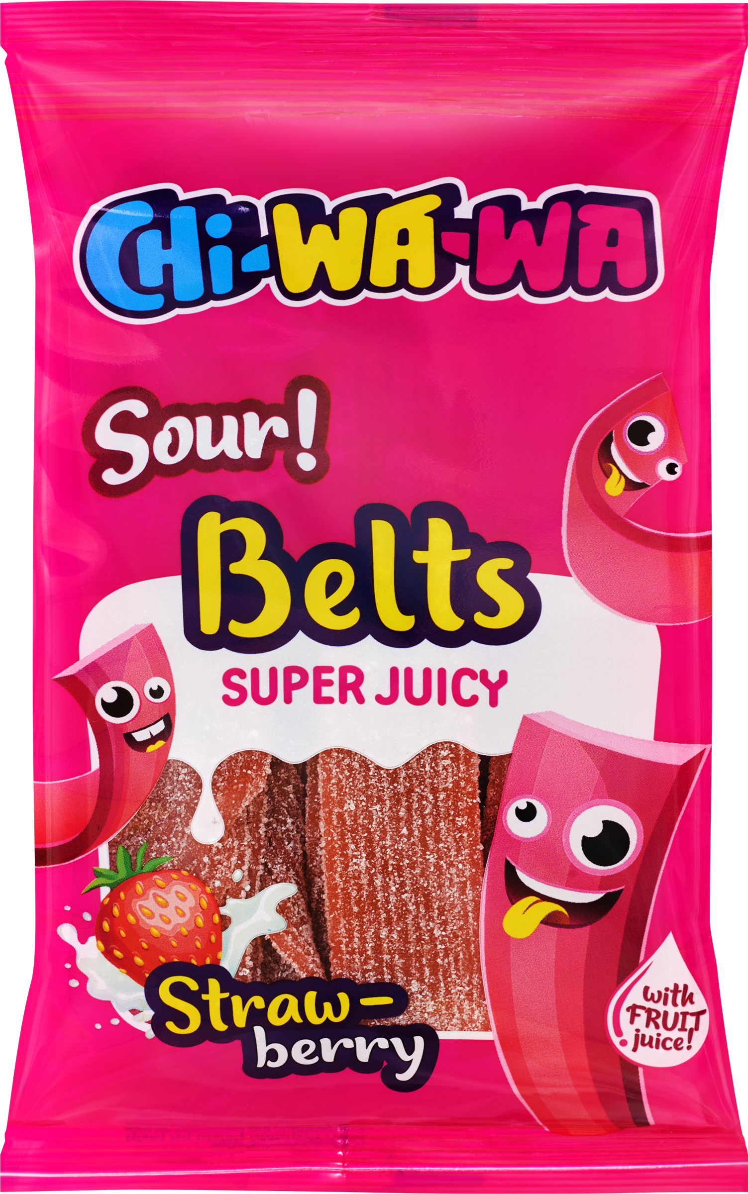 

Мармелад Chi-Wa-Wa ремешок кислый со вкусом клубники 80 г