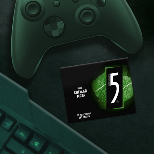 

Жевательная резинка Five Electro Свежая мята без сахара 31.2 г