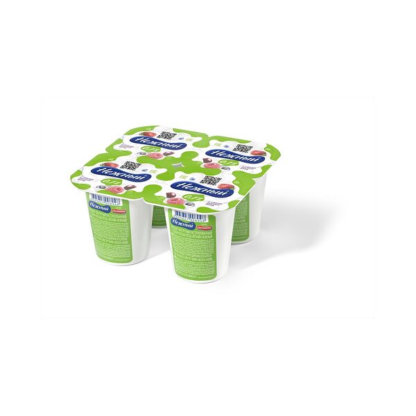Продукт йогуртный НЕЖНЫЙ ЛЕГКИЙ жир. 0.1 % с соком лесных ягод вес 95г Campina