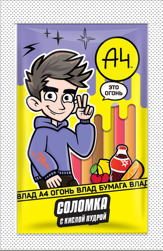 

Изделия кондитерские Полный кислец фруктовая соломка, 7г