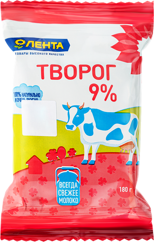 Творог Лента 9% без змж 180 г