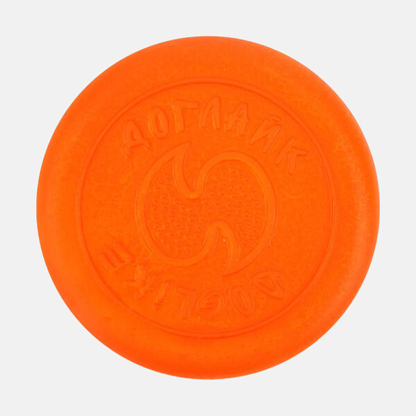 Игрушка для собак Doglike тарелка летающая д. 25 см оранжевая, толщина 2.3 см, для собак средних и крупных пород