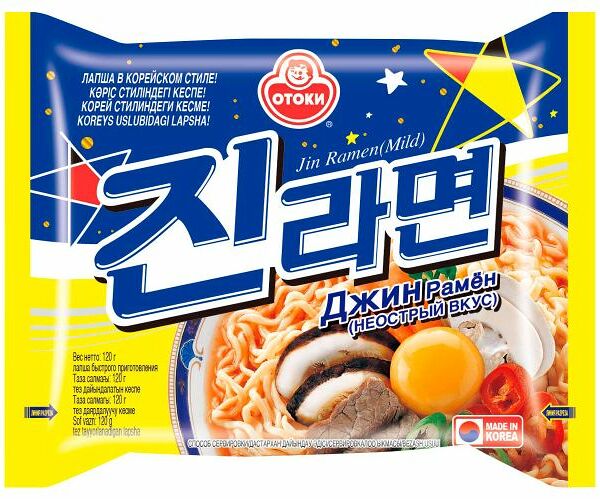 Лапша Ottogi Джин Рамен неострая 120 г