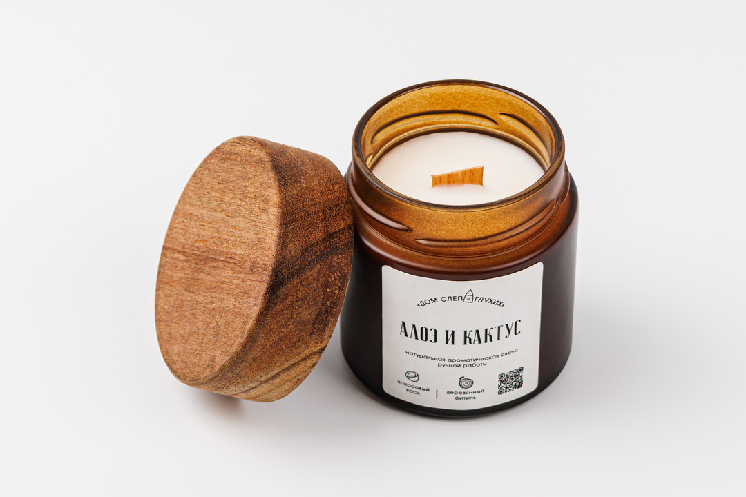 

Свеча сувенирная Дом слепоглухих Кактус и алоэ