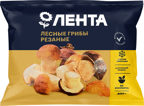 Смесь из лесных грибов Лента резаные 400 г