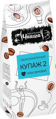 

Кофе зерновой Идеальная чашка Купаж 2 жареный 200 г