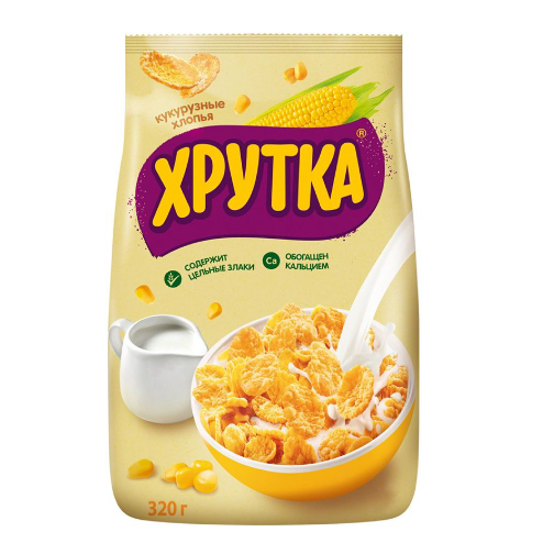 Кукурузные хлопья Хрутка пакет 320 г