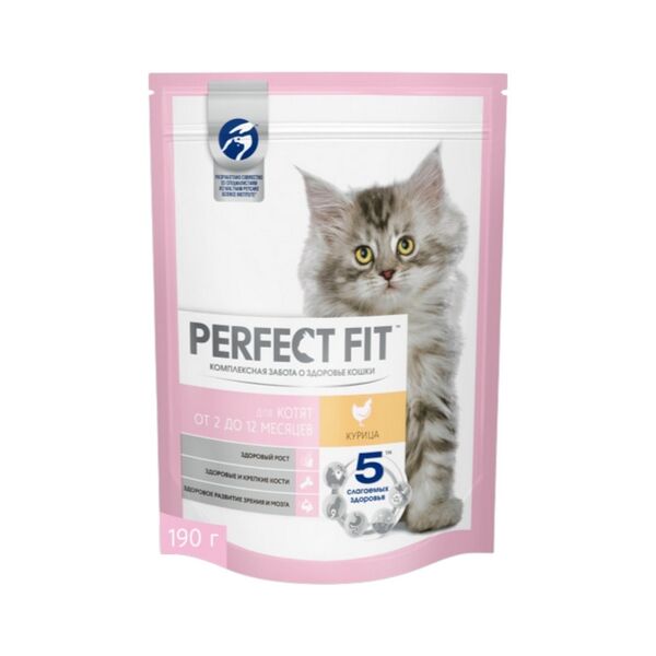 Perfect Fit сухой корм для котят с курицей 190г
