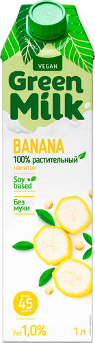 

Напиток соевый Green Milk банан, 1000 мл