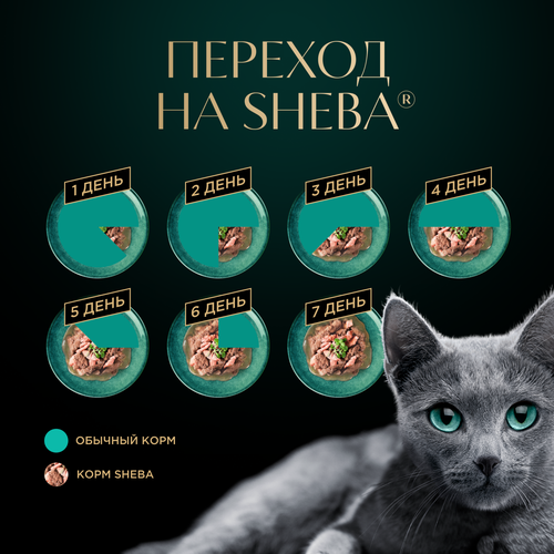 

Влажный корм для кошек Sheba Ломтики в соусе. Курица и Индейка 75 г