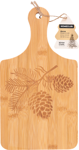 Доска разделочная HOMECLUB Winter animals 33x18х1.2 см рисунок в ассортименте