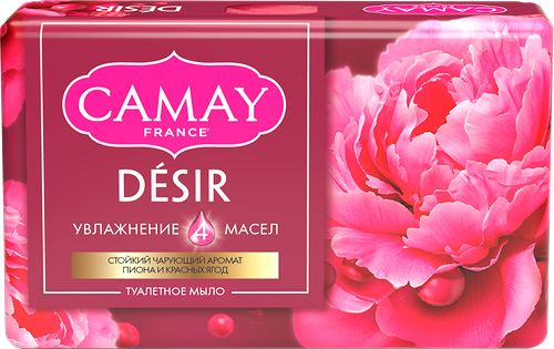 Мыло для рук Camay Desir Пион и Красные Ягоды 85 г