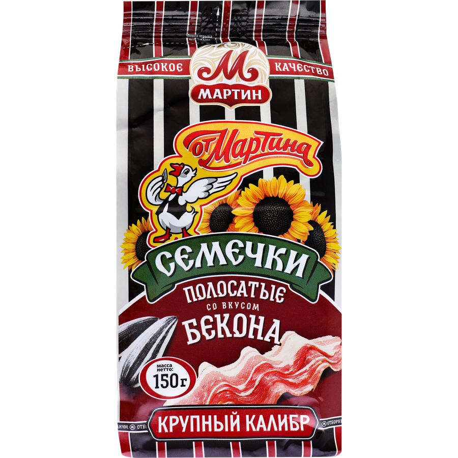 

Семечки От Мартина полосатые со вкусом бекона 150 г