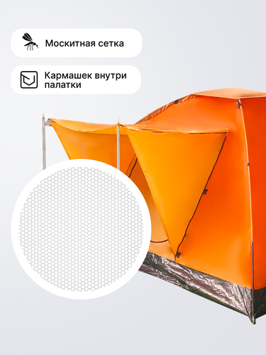 

Палатка 3-местная ACTIWELL 210х210х120см, Арт. MU2013
