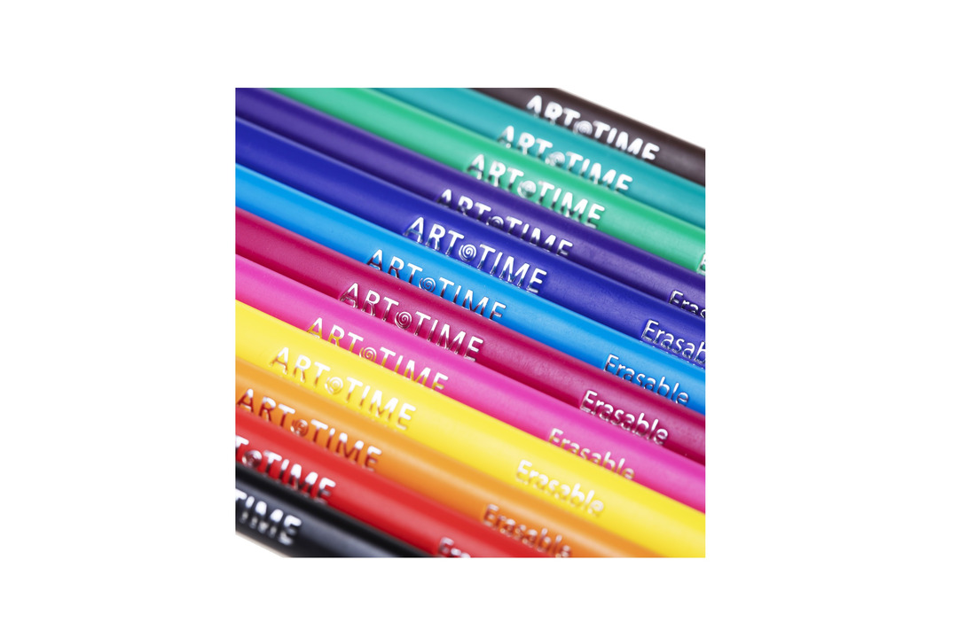 

Карандаши цветные Hatber Art Time трехгранные стираемые 12 цветов