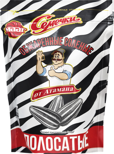 

Жареные семечки От Атамана полосатые с солью 100 г