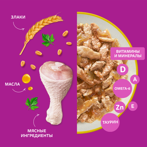 

Влажный корм для кошек Whiskas Желе с курицей 75 г