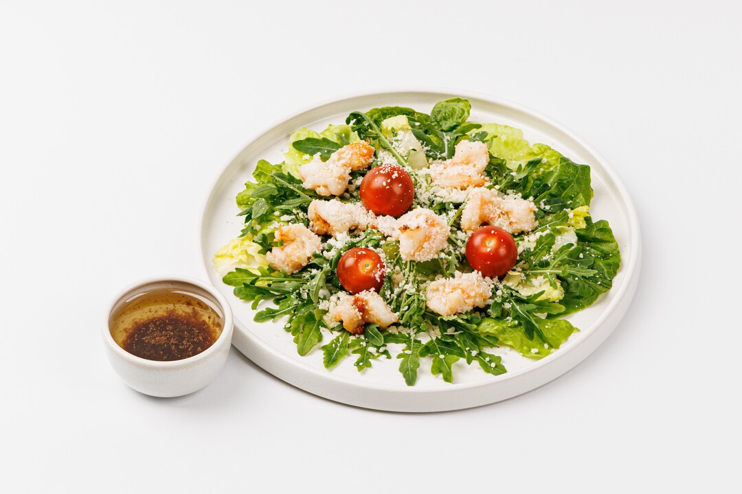 

Салат руккола ВкусВилл с креветкой 150 г