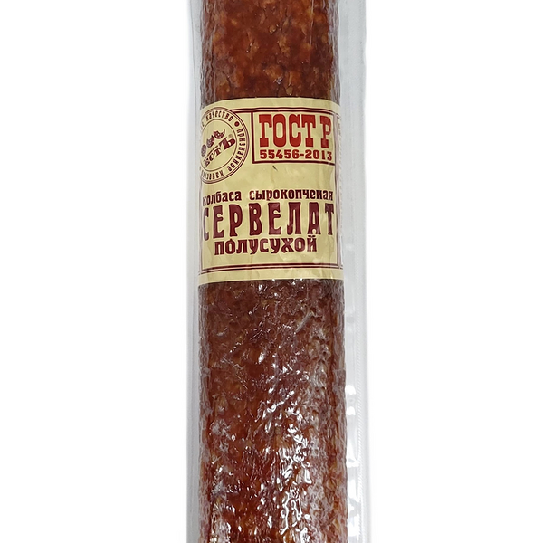 Колбаса сырокопченая Есть Сервелат полусухой вес