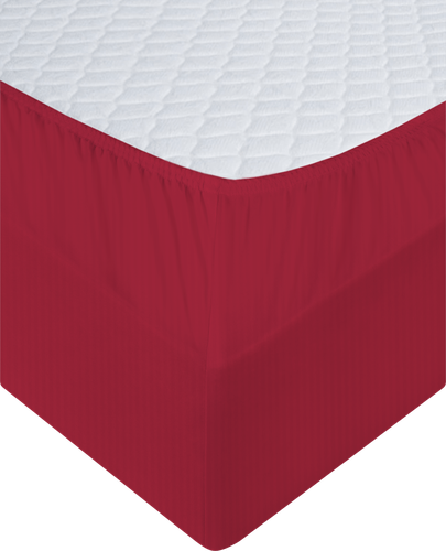 

Простыня Homeclub на резинке 200х200 см, бордовая, страйп-сатин