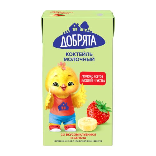 

Коктейль Добрята Клубника-банан 2.3% 200 мл