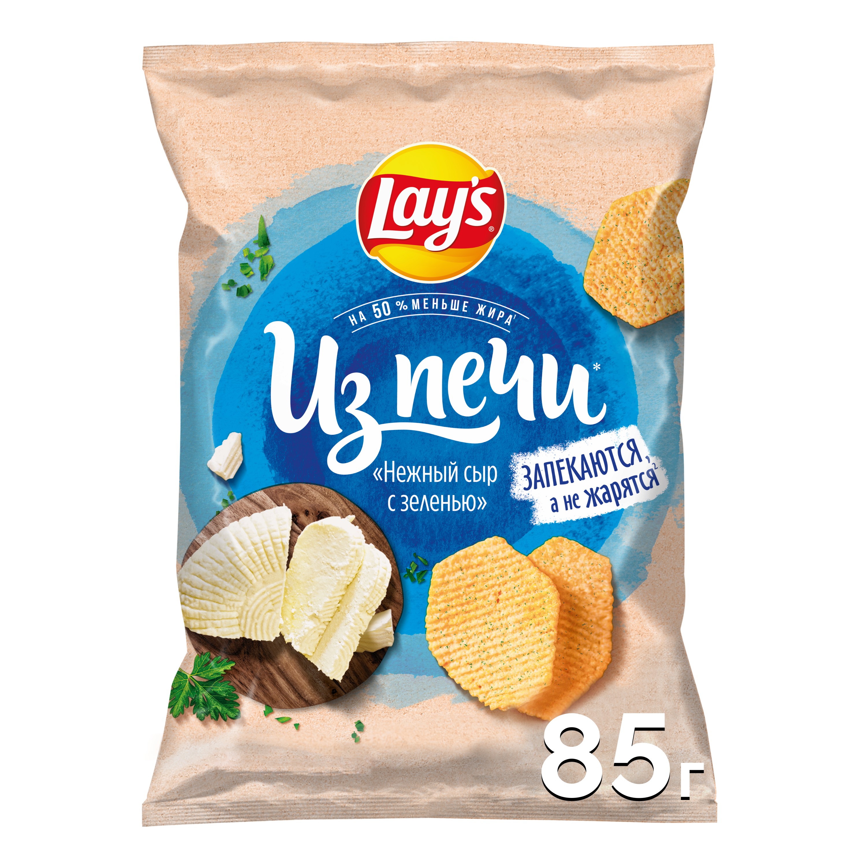 

Картофельные чипсы Lay's Из печи Нежный сыр с зеленью 85 г