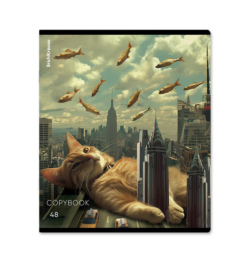 

Тетрадь ErichKrause Big City Cats общая ученическая 48 л 1 шт. дизайн в ассортименте