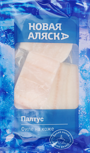 Палтус Новая Аляска синекорый филе на коже замороженный 400 г