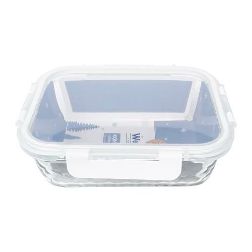 Контейнер Wellfort стеклянный на защелках НГ 2026, 490 г