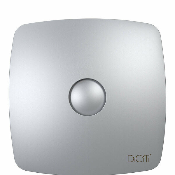 Вентилятор DICITI RIO, накладной, с обратным клапаном, серый