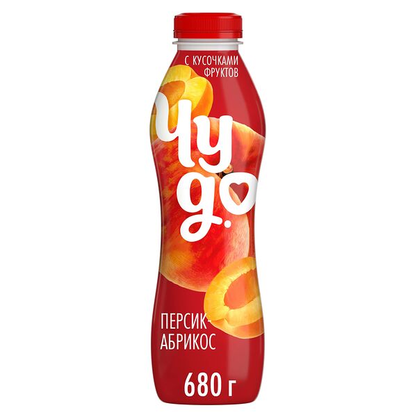 Йогурт питьевой Чудо Персик-Абрикос 1.9% 680 г