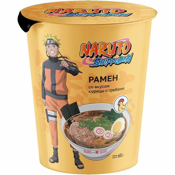 Лапша Naruto Shippuden рамен курица с грибами 65 г
