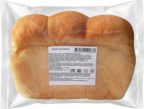 

Хлеб ИП Давидян тостовый пшеничный 480 г