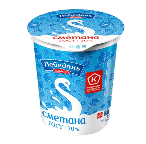 

Сметана ЛебедяньМолоко 20% 300 г