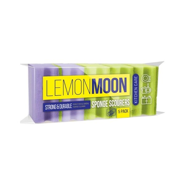 Губка д/посуды фреза Lemon Moon КРАСНОЕ & ЧЕРНОЕ 96х64х42 поролон 12шт Арт L014