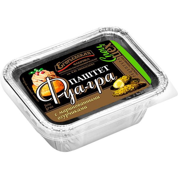 Паштет Фуа-гра Егорьевская КГФ с маринованными огурчиками 180 г