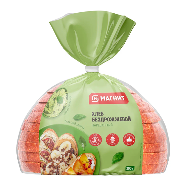 Хлеб Магнит бездрожжевой нарезка 300 г