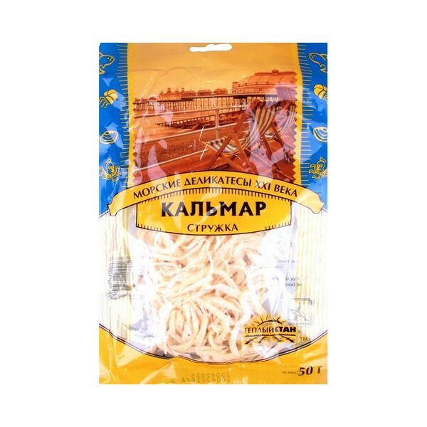 Кальмар сушено-вяленый стружка 