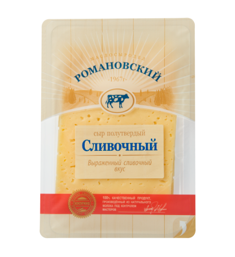 

Сыр Романовский Маслосыродел Сливочный нарезка, 125 г