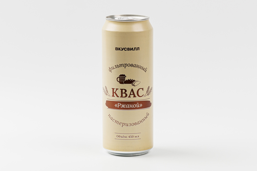 

Квас ВкусВилл Ржаной фильтрованный 450 мл
