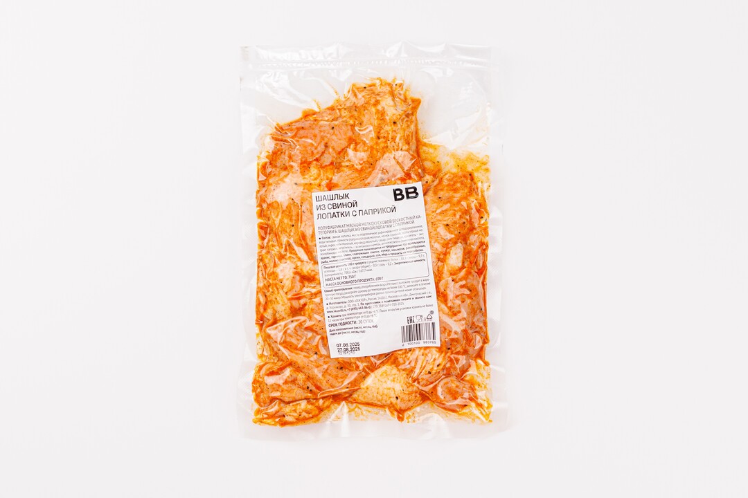 

Шашлык ВкусВилл из свиной лопатки с паприкой 750 г
