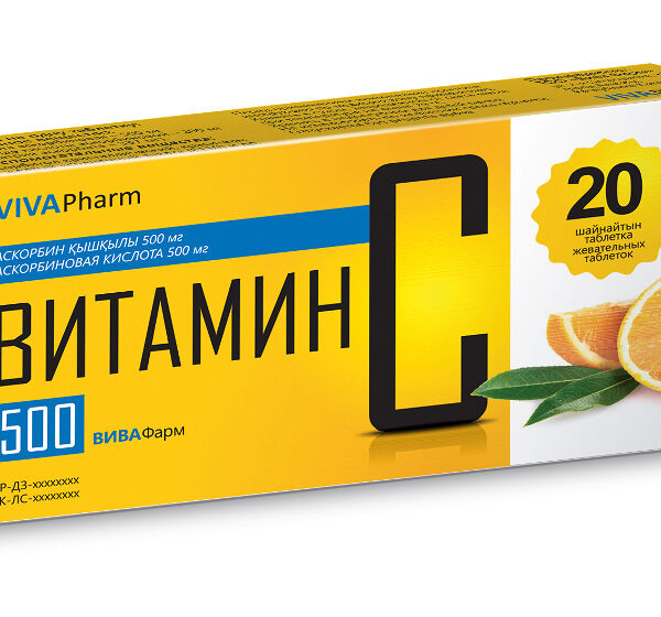 Витамин С Вива Фарм 500 мг № 20 табл. жев.